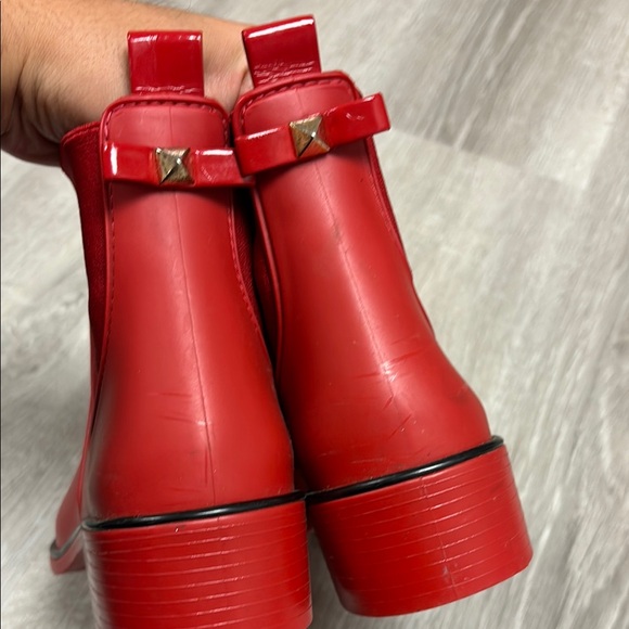 Kate Spade Red Ankle Booties Size 6/7 - Picture 4 of 5